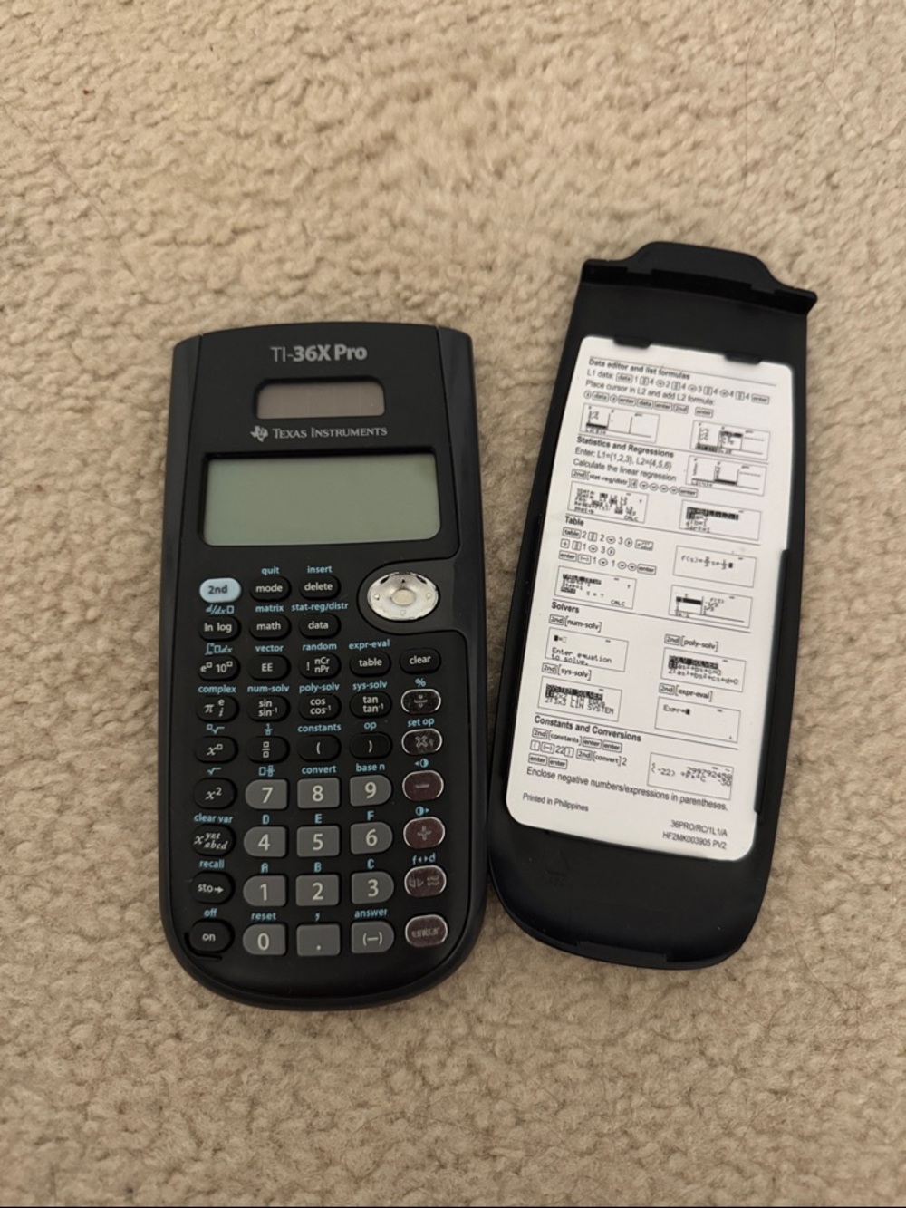 Texas Instruments TI-36X Pro Scientific Calculator - Black and Silver Buttons